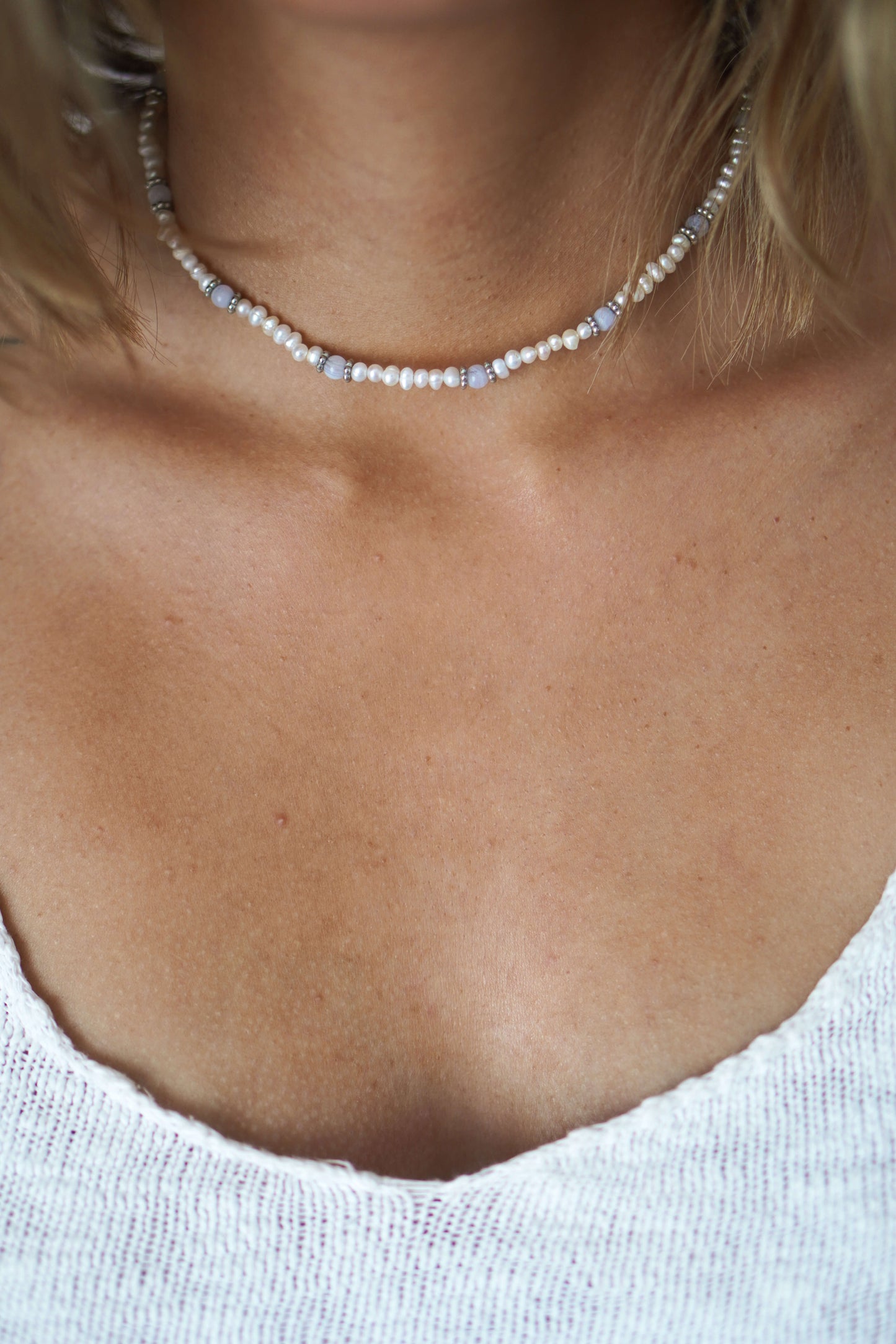 Pearl Choker "Chalcedon"