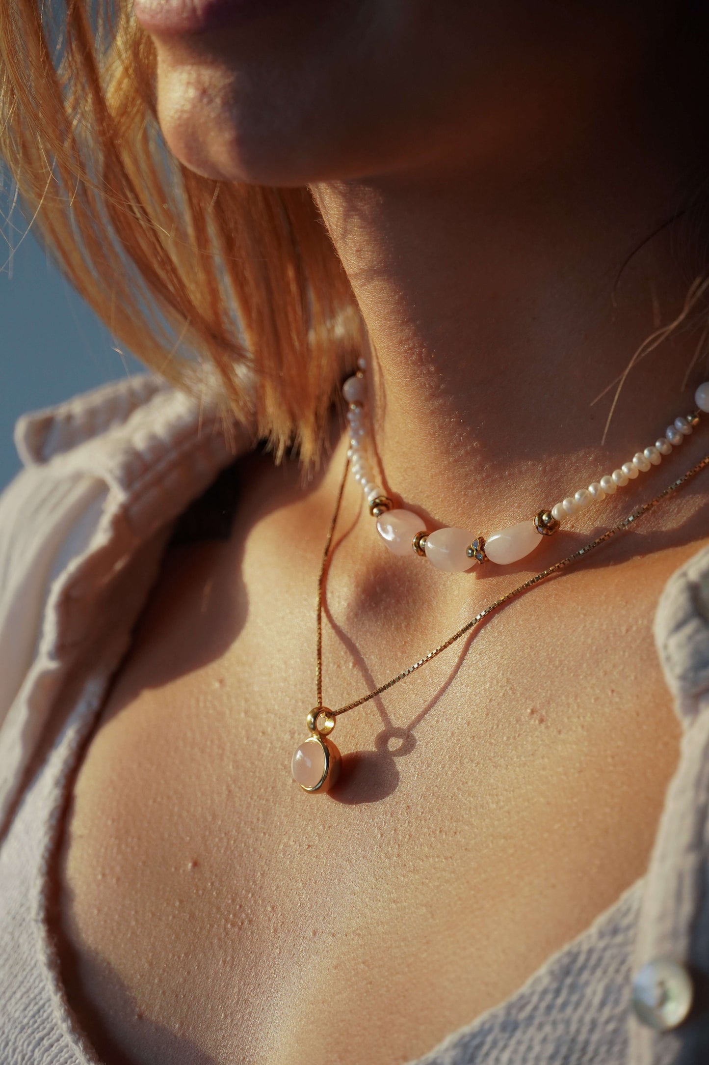 Pearl Choker "Rose"